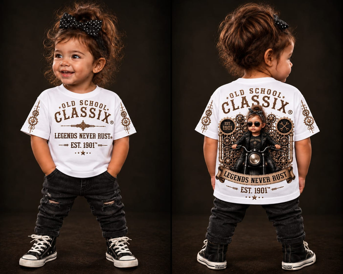 Toddler - Short Sleeve T-shirt Biker Girl
